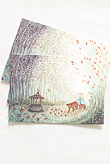 Papier - Pohľadnica "Víla s medveďmi" - 14174609_