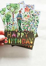 Pohľadnica "Záhradník narodeninový"