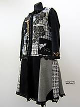 Bundy a kabáty - Dlhý béžový vlnený kabát-Boho,Shabby Chic - 14174309_