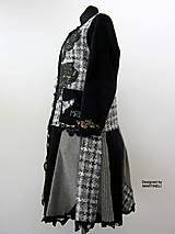 Bundy a kabáty - Dlhý béžový vlnený kabát-Boho,Shabby Chic - 14174313_