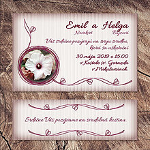 Papiernictvo - Natur svadobné oznámenie (kvet) - 14172459_