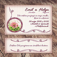 Papiernictvo - Natur svadobné oznámenie (kvetina) - 14172467_