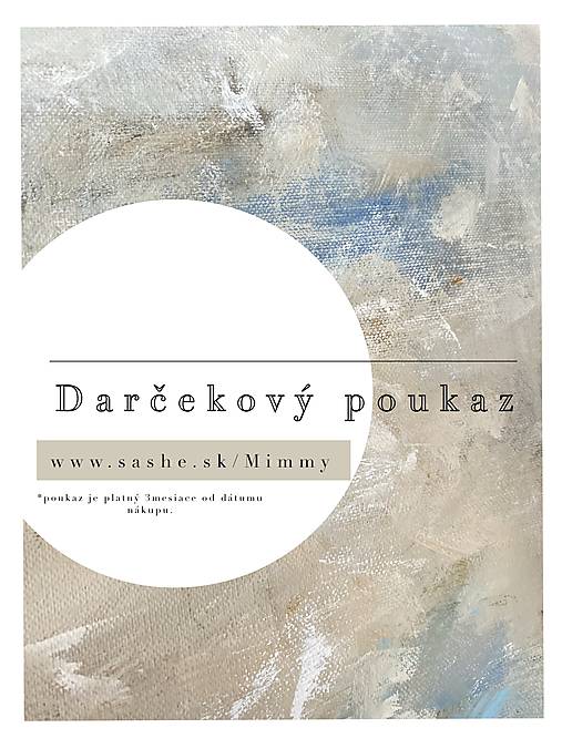 Darčekové poukážky - Darčekový Poukaz //50€,100€,150€,// - 14178192_