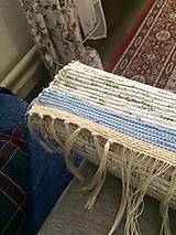 Úžitkový textil - Bielo-modro-zelený koberec - 14176920_