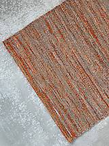 Úžitkový textil - Ručne tkaný koberec, oranžovo hnedý,  70 x 140 cm - 14176549_