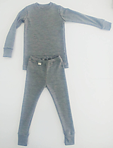 Detské oblečenie - 100% Merino komplet spodky a nátelník - 14176585_