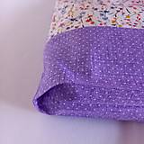 Nákupné tašky - Pestrofarebná kvetinková taška s fialovými ušami - 14178797_