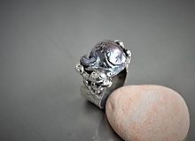 Prstene - Prsteň s barokovou perlou II - 14178231_