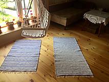 Úžitkový textil - Fialovo-biely koberec s pruhmi - 14181417_