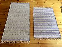 Úžitkový textil - Fialovo-biely koberec s pruhmi - 14181418_