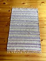 Úžitkový textil - Fialovo-biely koberec s pruhmi - 14181419_