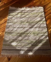 Úžitkový textil - Zeleno-béžový koberec - 14181446_