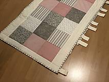 Úžitkový textil - Patchwork zástena nad posteľ 60 x 200 cm + putka 10 cm - 14183507_