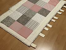 Úžitkový textil - Patchwork zástena nad posteľ 60 x 200 cm + putka 10 cm - 14183508_