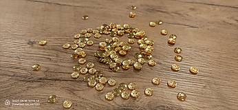 Galantéria - Gombík Zlatý - 10 mm - Štruktúrovaný - 14182968_