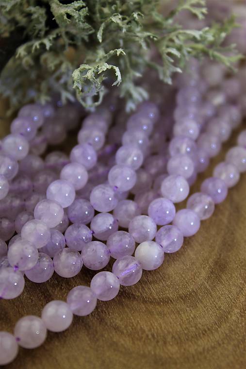 Minerály - ametyst svetlý 6mm - 14183231_