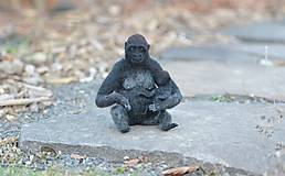 Dekorácie - Gorila nížinná - mama a mláďa - 14182972_