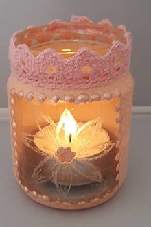 Svietidlá a sviečky - Ružový svietník -kocka - 14182896_