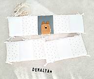 Detský textil - Mantinel PASTEL Bear dark mint 240cmx30cm - 14186668_