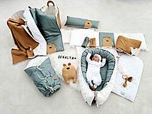 Detský textil - Hniezdo pre bábätko z kolekcie PASTEL dark mint - 14187357_