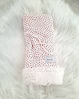 Detský textil - "Tuľkacia"  mušelínová deka ružova s jemným barančekom 65x90cm - 14187523_