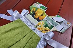 Úžitkový textil - Dekoračný uterák na rúru tulipány,narcisy,margarétky - 14185381_