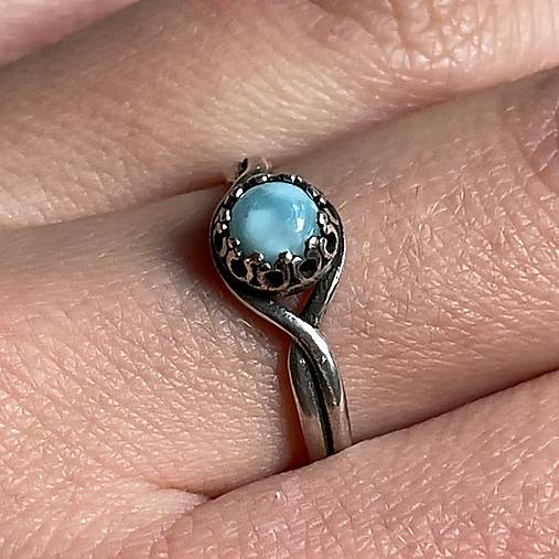 Larimar Ag925 Silver Ring  / Strieborný prsteň s larimarom