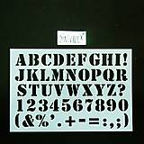 Nástroje - Šablóna Artemio, 10x15 cm - abeceda a čísla - 14186200_