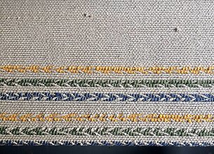 Úžitkový textil - Prírodný bavlnený koberček s rozmarínovým vzorom - 14187645_