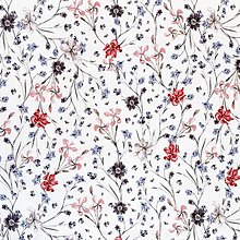 Textil - drobné lúčne kvety, 100 % predzrážaná bavlna Španielsko, šírka 150 cm - 14185543_