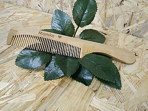 Ozdoby do vlasov - Hrebeň s rúčkou bambusový - 14185306_