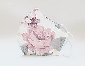 Rúška - Dámske rúško - veľké romantické kvety - 14188503_