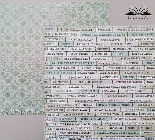 Papier - Papier na scrapbook (30x30cm) ENOLA HOLMES - Message - 14188268_