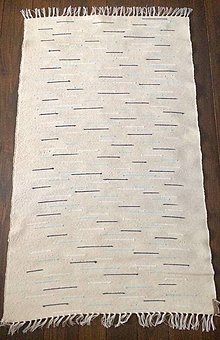 Úžitkový textil - Prírodný bavlnený farebne pretkávaný koberec - 14192392_