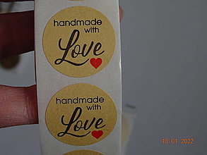 Papier - Nálepky Hand made with love - 14189876_