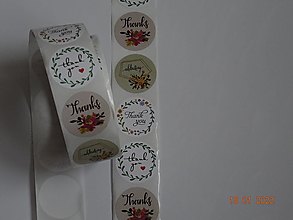 Papier - Nálepky Thank You -mix - 14189903_