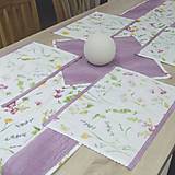 Úžitkový textil - KVETA - jarné kvety s fialovou - prestieranie 28x40 - 14190321_