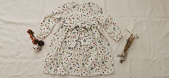 Detské oblečenie - Detské mušelínové šaty Lastovička - 40+ farieb (poľné kvietky) - 14192953_