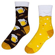 Ponožky, pančuchy, obuv - Vtipné ponožky - Pivo - 14190185_