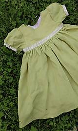 Detské oblečenie - Dievčenské ľanové šaty MAIA - 14190328_