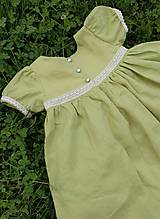 Detské oblečenie - Dievčenské ľanové šaty MAIA - 14190332_