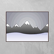 Grafika - Nasnežilo aj sneží - pohorie (nasnežilo) - 14191232_