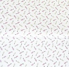 Textil - pastelové pierka, 100 % bavlna Francúzsko, šírka 150 cm - 14195668_