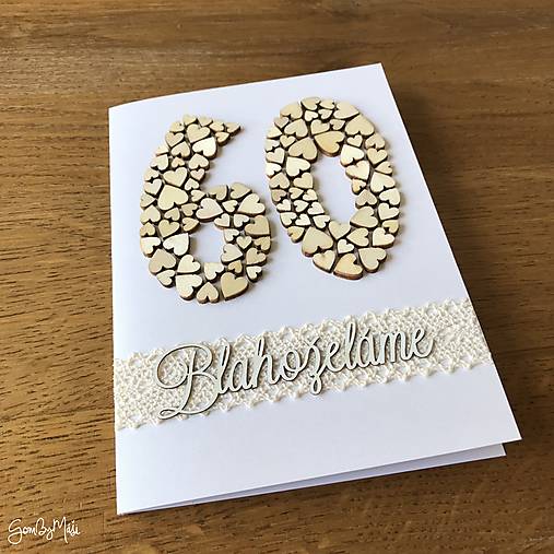 Papiernictvo - Srdiečkové blahoželanie k jubileu (A) - 14196679_