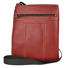 Pánske tašky - Crossbody kožená taška v červenej farbe - 14194047_