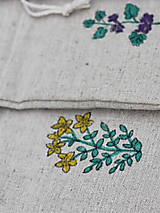 Úžitkový textil - Veľké maľované ľanové vrecká na bylinky podľa želania - 14194536_