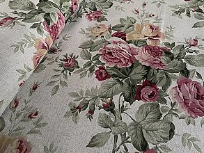 Textil - Dekoračná látka "veľké ruže" - 14195187_