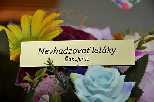 Tabuľky - Tabuľka: Nevhadzujte letáky (Strieborná) - 14194663_