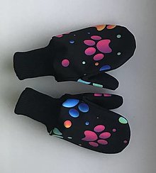 Detské doplnky - Softshellové rukavice-tlapky - 14195768_