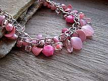 Náhrdelníky - Strapcový korálkový náhrdelník (ružová č. 3495) - 14195661_